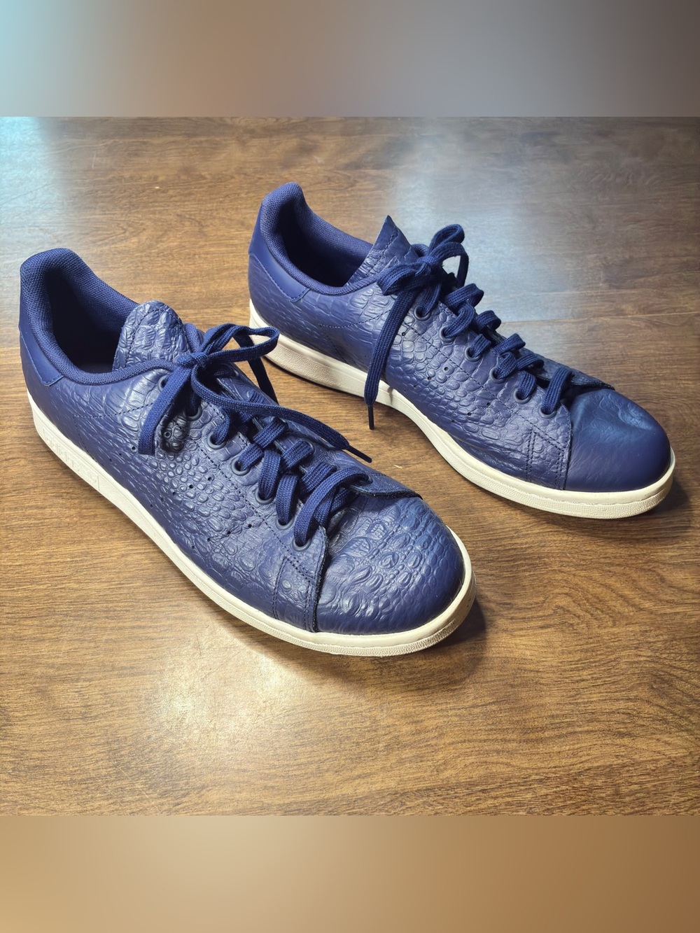 Adidas Stan Smith Croc Embossed  Navy Blue AQ2730 Mens 11